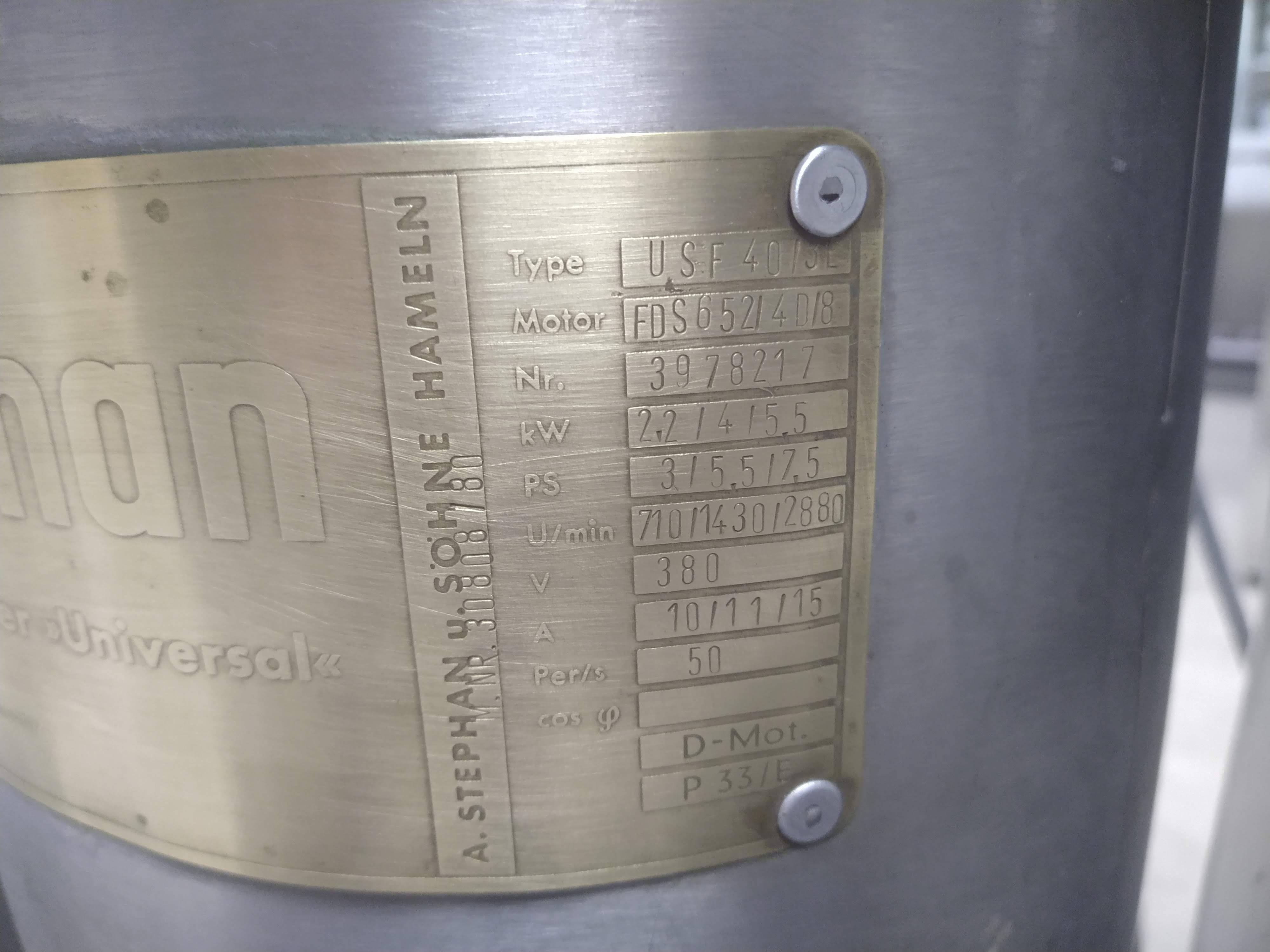 Universal stephan machine USF40/3E snelcutter Stephan for sale used